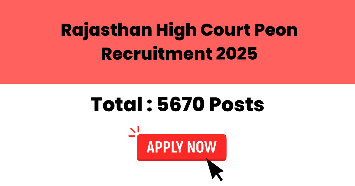 Rajasthan High Court Peon Recruitment 2025